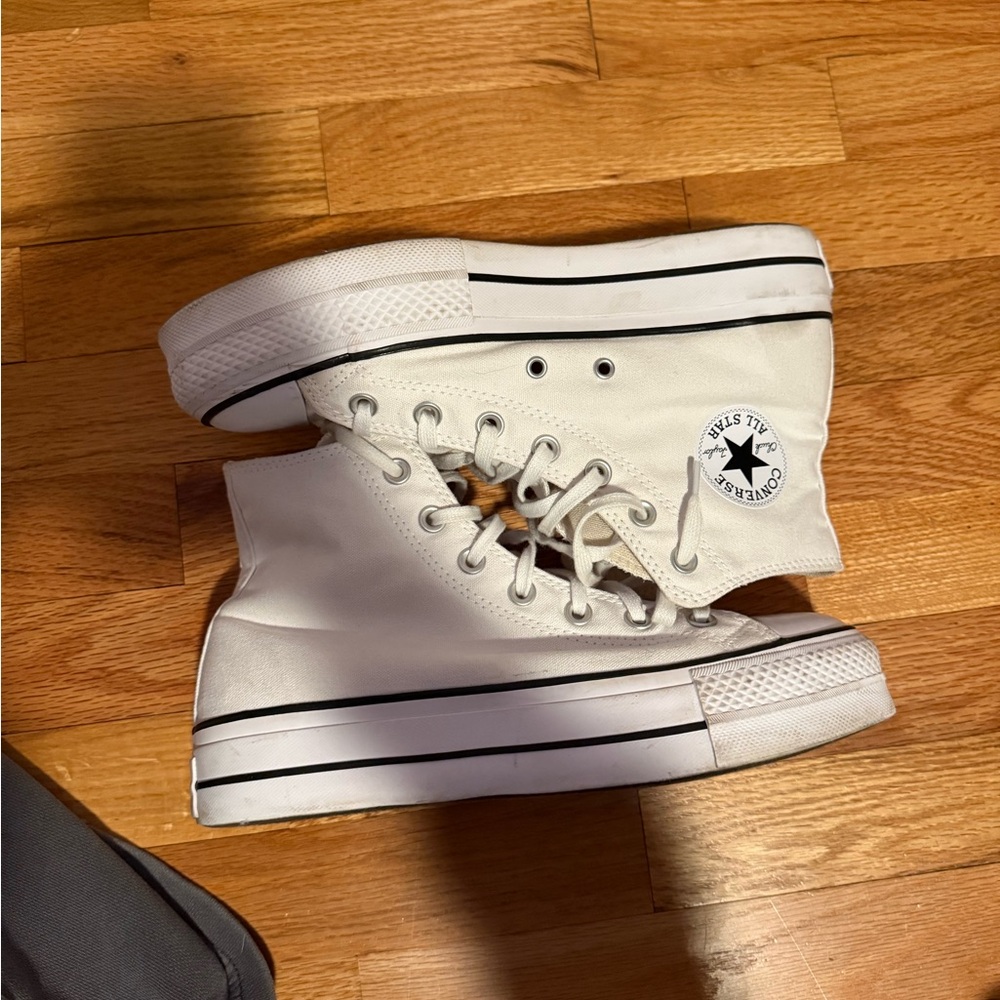 White Platform Converse